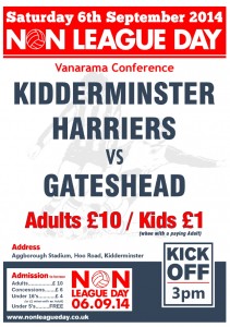 KHFC Non League Day Poster